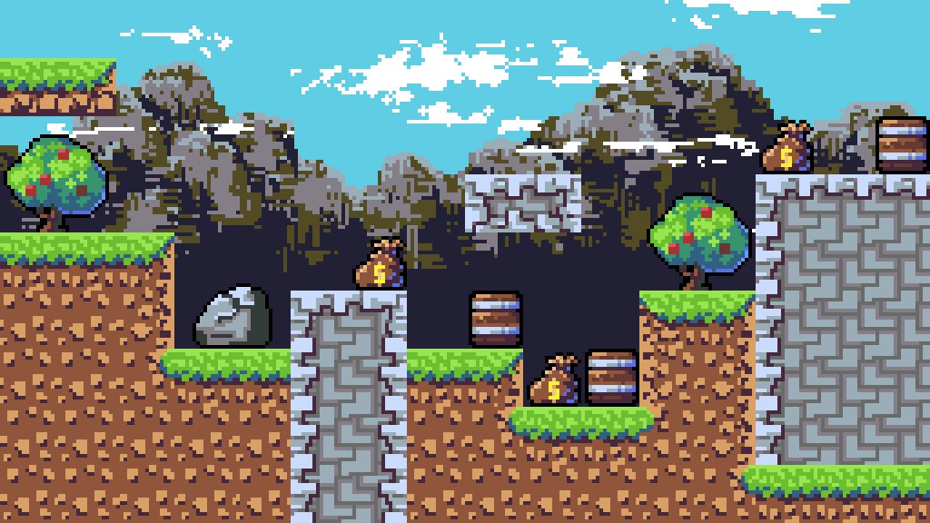 Generic Platformer Tileset (16x16) + Background 